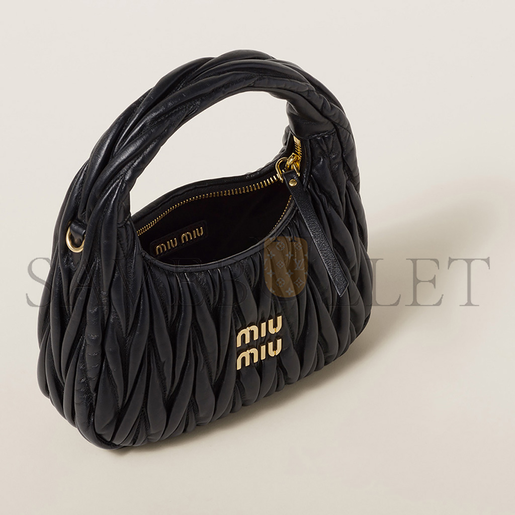 M1v M1v wander matelassÉ nappa leather hobo bag 5bc125 (20*17*6cm)